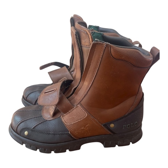 Men's Polo Ralph Lauren Conquest Hi III Men's 9.5 D Duck Boots Brown/Tan - Picture 4 of 10
